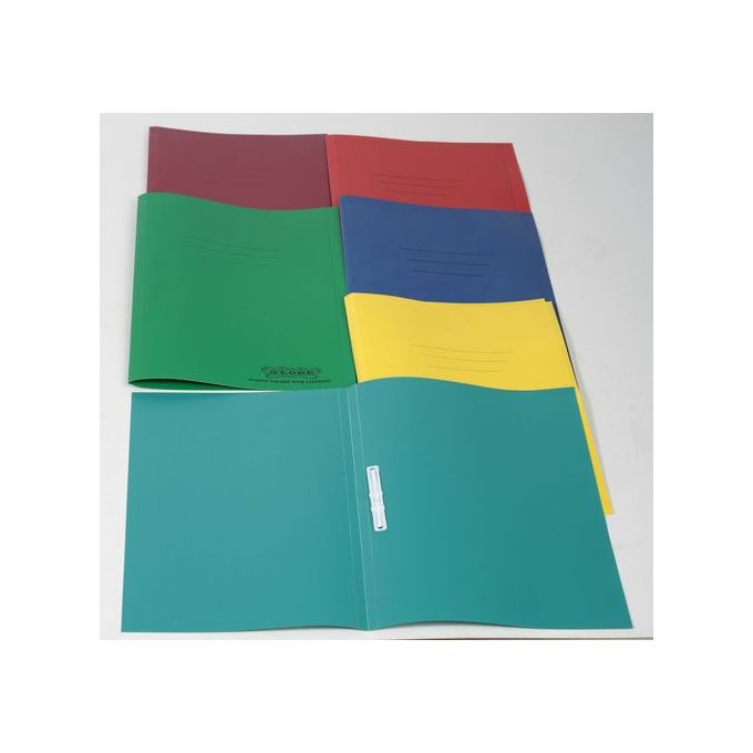 PVC File Folder with Fastener Maroon Globe