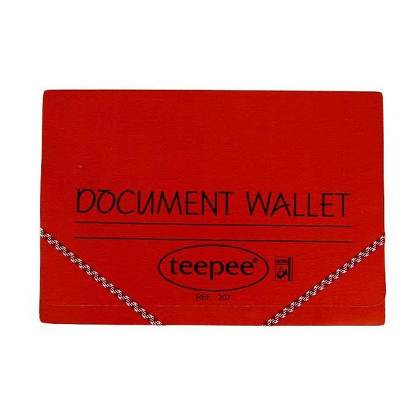 PVC Document Wallet With Elastic Assorted Teepee