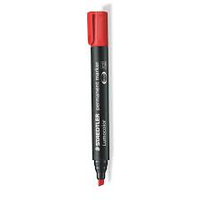 Permanent Marker Chisel Tip Red Staedtler