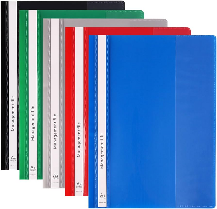 Project File Clear Cover Black Foska A4