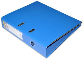 Broad PVC Box File Blue Texet