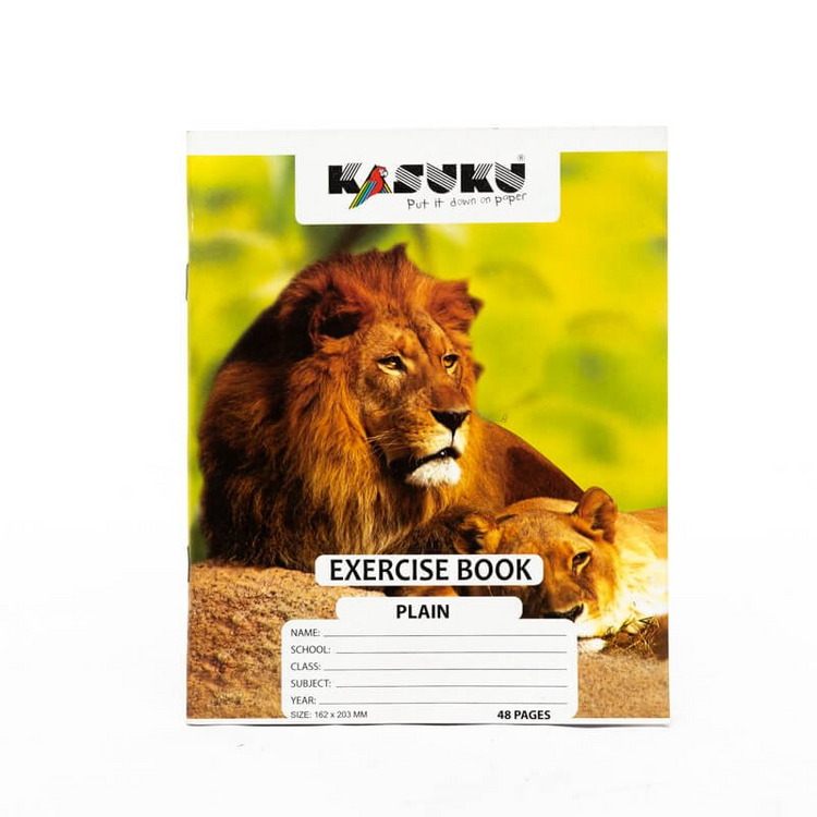 Plain Exercise Book Chipboard Cover 48 pgs 162mmx203mm Kasuku
