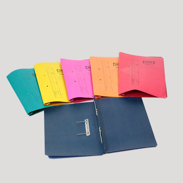 Manilla Spring File Assorted Rapid Foolscap
