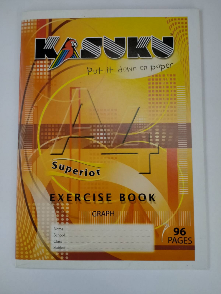 Graph Exercise Book Chipboard 96 pgs A4 Kasuku