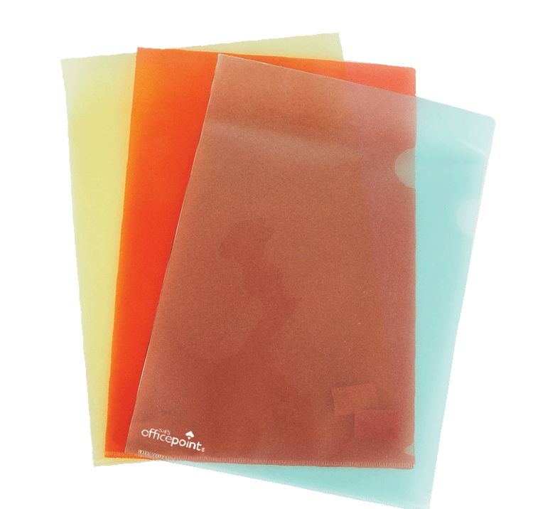 PVC File Folder L-Shape Clear Leitz Foolscap