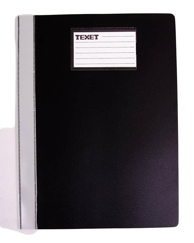 Heavy Duty Project File With Pocket Black Texet A4