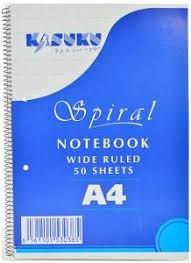 Side Spiral Note Book A4 50 pgs Kasuku