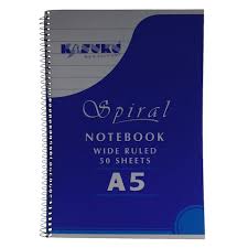 Side Spiral Note Book A5 50 pgs Kasuku