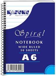 Side Spiral Note Book A6 50 pgs Kasuku