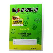Single Line Exercise Book Chipboard 200 pgs 162mmx203mm Kasuku