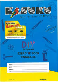 Single Line Exercise Book Chipboard 80 pgs A4 Kasuku