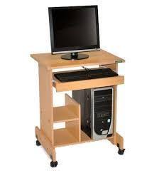Tall Computer Table Dark Mahogany Wooden (MDF Board)