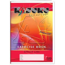 Single Line Exercise Book Chipboard 120 pgs A4 Kasuku