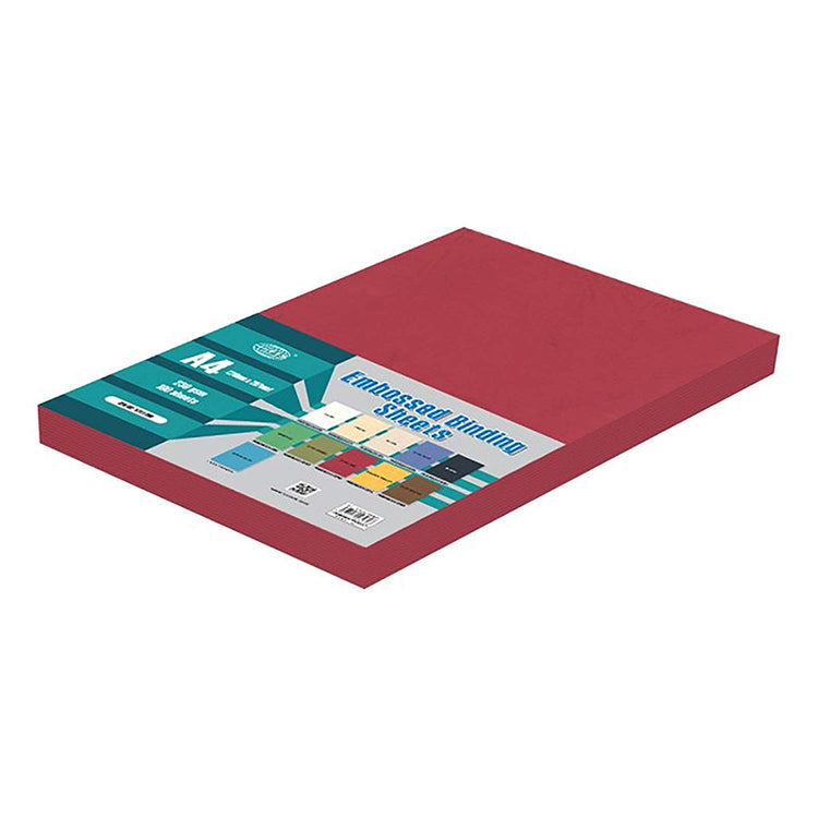 Embossed Board A4 Maroon 230gsm