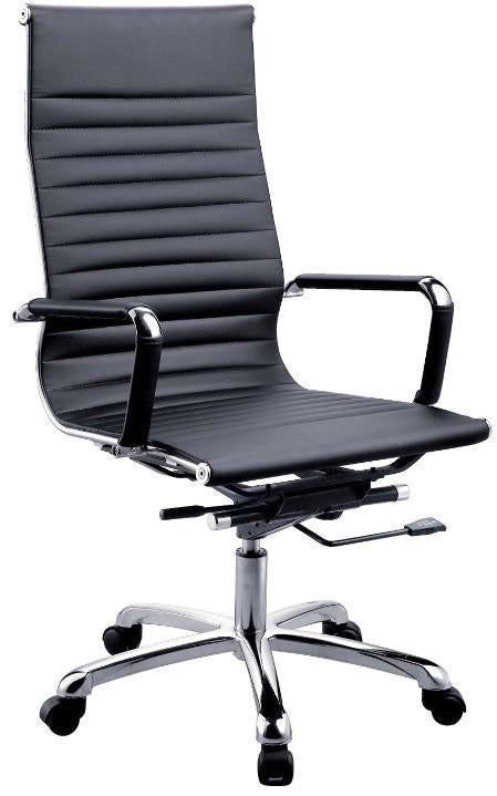 PU Chair High Back Seat, Chrome Base