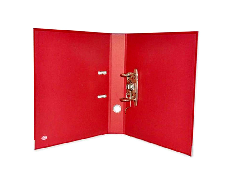 Broad PVC Box File Red Texet