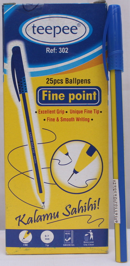 Ball Point Pen Fine Blue Teepee