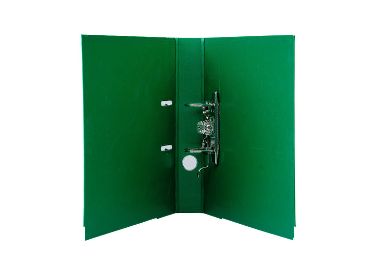 Broad PVC Box File Green Zed