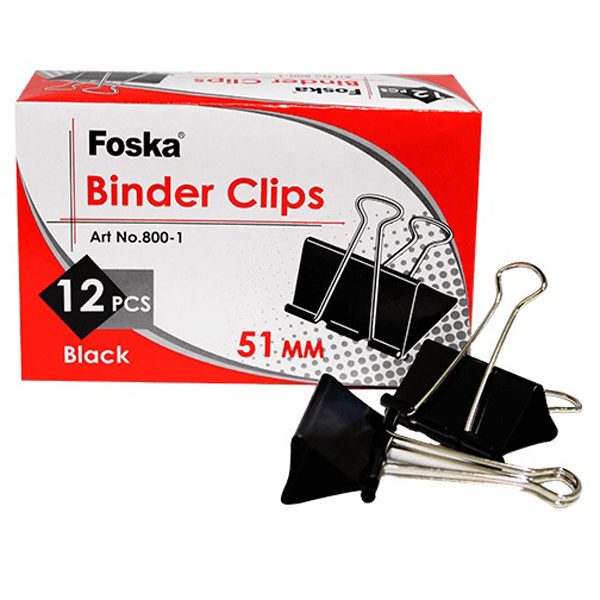 Binder Clips BLack 2″ Width 51mm (12 Pcs) – Al-Yaser Bookstore