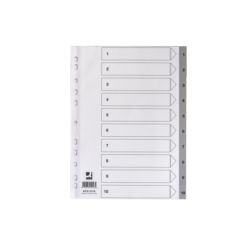1-10 Index File Divider Manilla Record A4