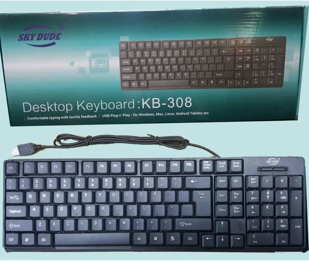 USB Wired Keyboard Skydude