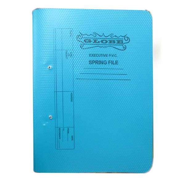 Broad PVC Spring File 1" Spine Assorted Globe Foolscap
