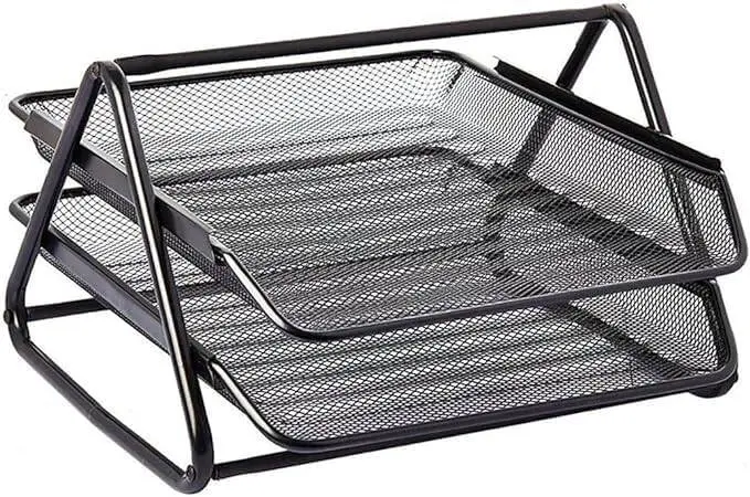 Mesh Document Tray Black 2 Tier