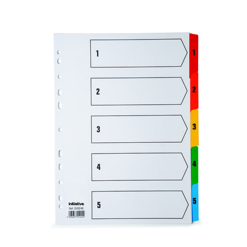 1-5 Index File Divider PVC (Col) A4