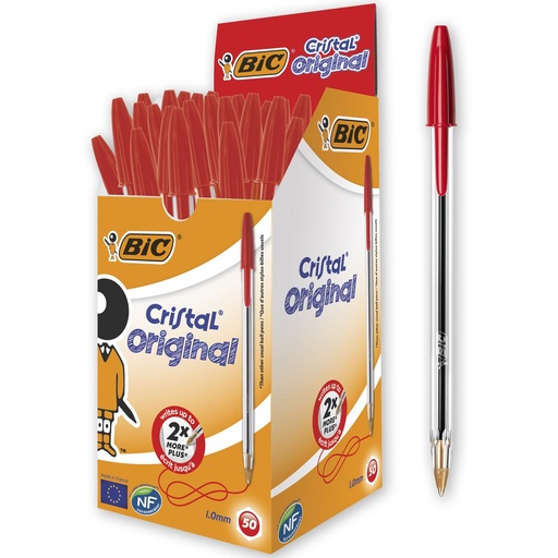 [5130Red] Ball Point Pen Medium Red Bic Cristal