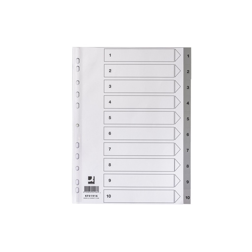 1-10 Index File Divider Manilla Record A4