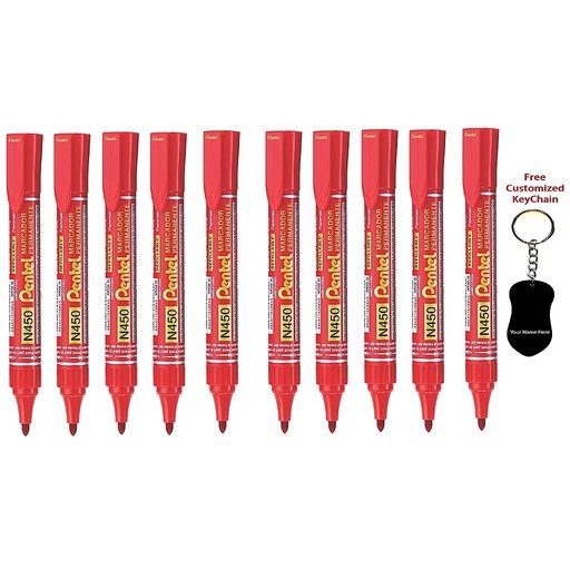 [N450] Permanent Marker Bullet  Red Pentel N450