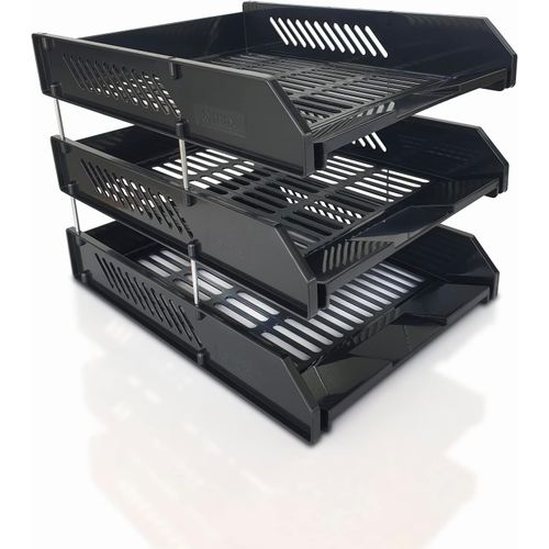 Plastic Document Tray A4 Black Office Point