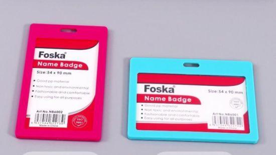 ID Card Holder Vertical Soft Casing with Clip Foska