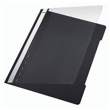 PVC File Folder Black Leitz A4