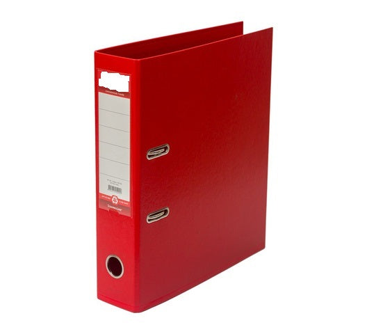 Broad PVC Box File Red Zed