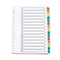 1-15 Index File Divider PVC Assorted Gem A4