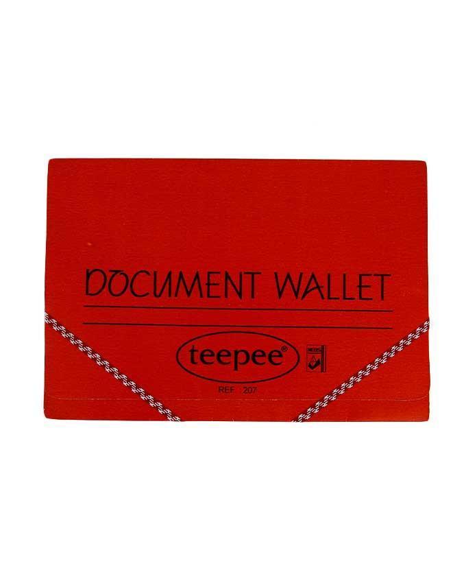 Manilla Document Wallet With Elastic Assorted Teepee