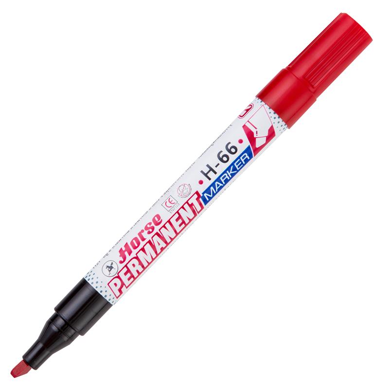 Permanent Marker Chisel Tip Red Horse