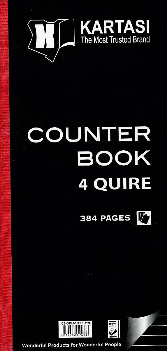 Counter Book Half Size Kartasi 4 Quire