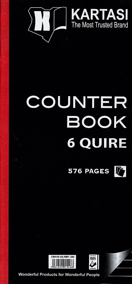 Counter Book Half Size Kartasi 6 Quire
