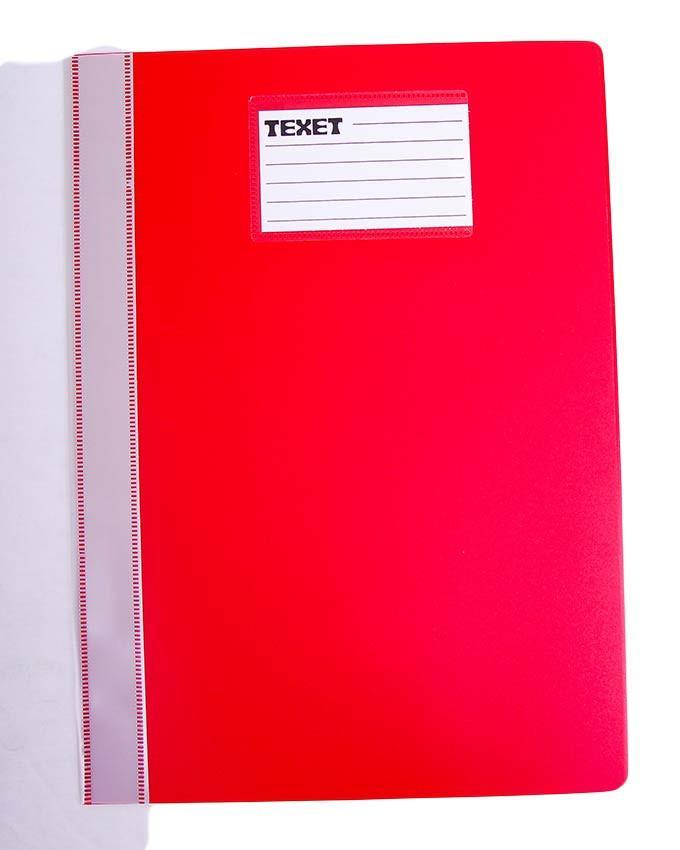 Project File Clear Cover Red Texet A4